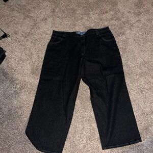 Black And Blue Baggy Jeans